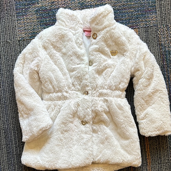 Juicy Couture Kids Cream Faux Fur Coat ✨Adorable Jacket✨ Excellent Condition!! - Picture 1 of 8